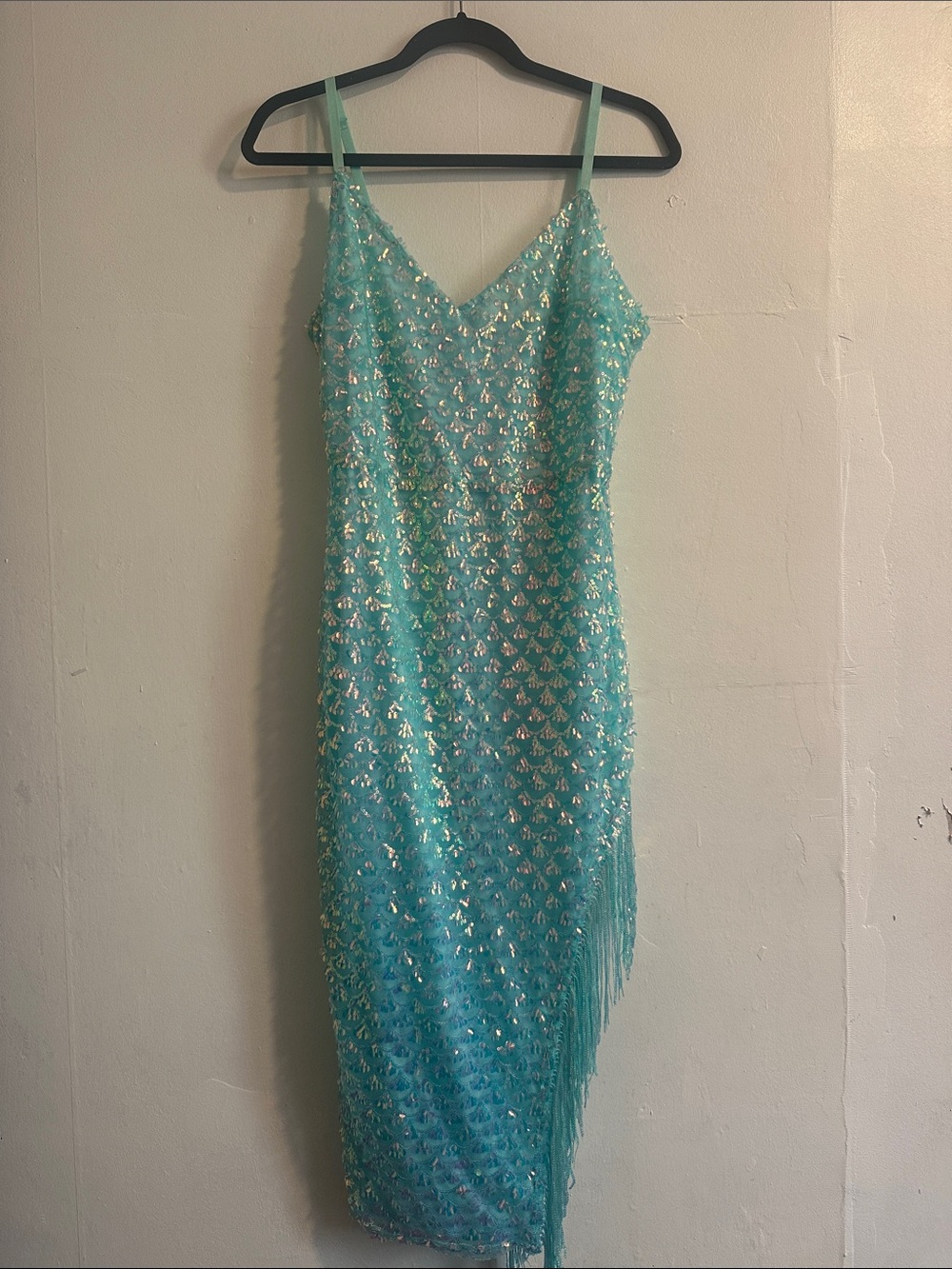 “Mermaid-Tail” Sequin Fringe Dress